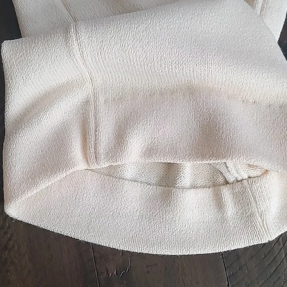 NWOT St.John Collection Ivory White Santana Knit Straight Leg Pants, size L - Picture 3 of 6